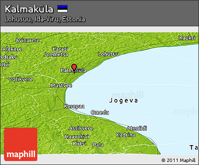 Physical Panoramic Map of Kalmaküla