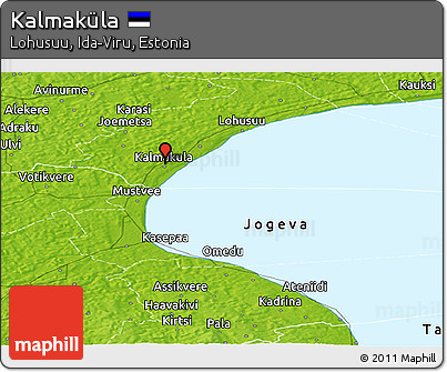 Physical Panoramic Map of Kalmaküla