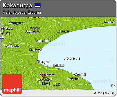 Physical Panoramic Map of Kokanurga