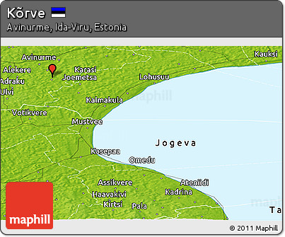 Physical Panoramic Map of Kõrve