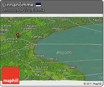 Satellite Panoramic Map of Linnanõmme