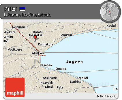 Shaded Relief Panoramic Map of Piilsi