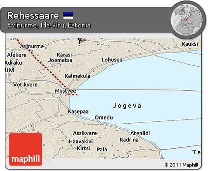 Shaded Relief Panoramic Map of Rehessaare