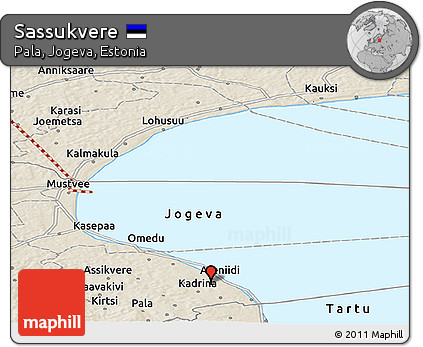 Shaded Relief Panoramic Map of Sassukvere