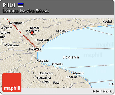 Shaded Relief Panoramic Map of Piilsi