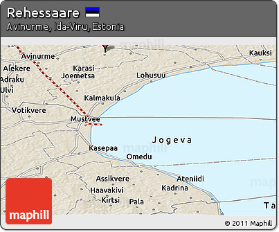 Shaded Relief Panoramic Map of Rehessaare