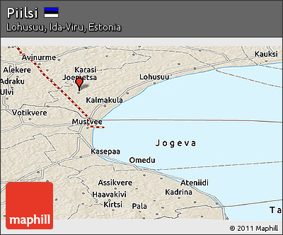 Shaded Relief Panoramic Map of Piilsi