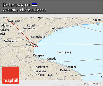 Shaded Relief Panoramic Map of Rehessaare