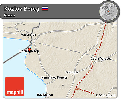 Shaded Relief 3D Map of Kozlov Bereg