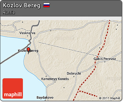 Shaded Relief 3D Map of Kozlov Bereg