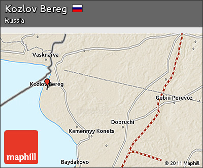 Shaded Relief 3D Map of Kozlov Bereg