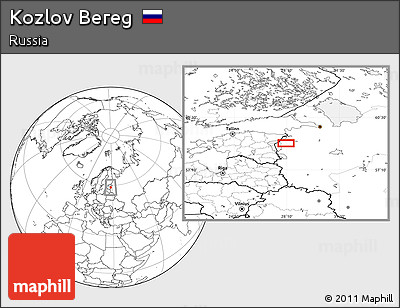 Blank Location Map of Kozlov Bereg