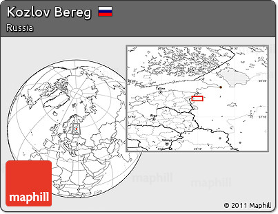 Blank Location Map of Kozlov Bereg