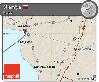 Shaded Relief Map of Skam'ya