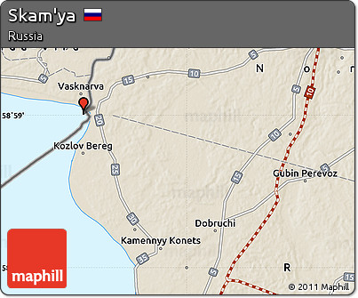 Shaded Relief Map of Skam'ya