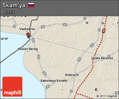 Shaded Relief Map of Skam'ya