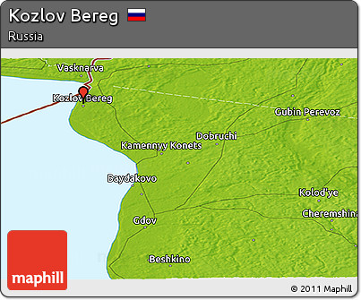 Physical Panoramic Map of Kozlov Bereg