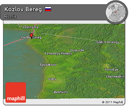 Satellite Panoramic Map of Kozlov Bereg