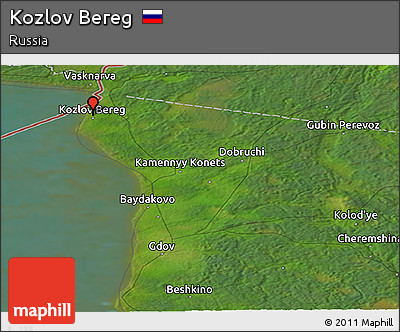 Satellite Panoramic Map of Kozlov Bereg
