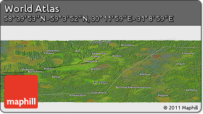 Satellite Panoramic Map of the Area around 58° 51' 53" N, 30° 40' 29" E