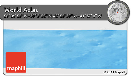 Physical Panoramic Map of the Area around 58° 51' 53" N, 42° 25' 29" W