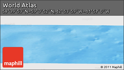 Physical Panoramic Map of the Area around 58° 51' 53" N, 42° 25' 29" W