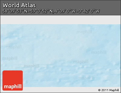 Shaded Relief 3D Map of the Area around 58° 51' 53" N, 4° 10' 30" W
