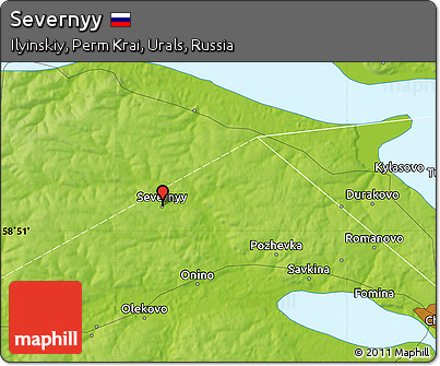 Physical Map of Severnyy