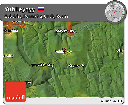 Satellite 3D Map of Yubileynyy