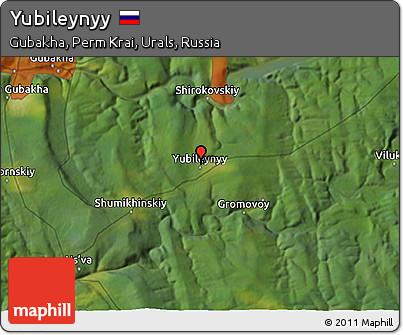 Satellite 3D Map of Yubileynyy
