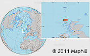 Gray Location Map of the area around 58° 51' 53" N, 6° 43' 29" W