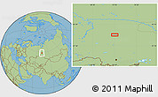Savanna Style Location Map of the area around 58° 51' 53" N, 73° 10' 30" E