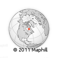 Outline Map of the Area around 58° 51' 53" N, 74° 43' 29" W, rectangular outline