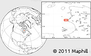 Blank Location Map of the area around 58° 51' 53" N, 78° 58' 29" W