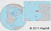 Gray Location Map of the area around 58° 51' 53" N, 78° 58' 29" W