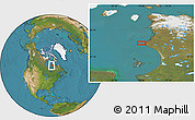 Satellite Location Map of the area around 58° 51' 53" N, 78° 58' 29" W