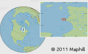 Savanna Style Location Map of the area around 58° 51' 53" N, 78° 58' 29" W