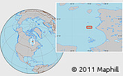 Gray Location Map of the area around 58° 51' 53" N, 79° 49' 29" W