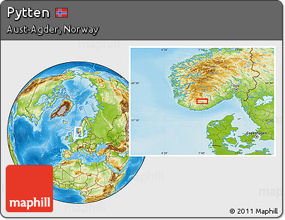 Physical Location Map of Pytten