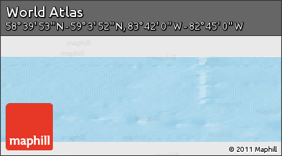Physical Panoramic Map of the Area around 58° 51' 53" N, 83° 13' 29" W