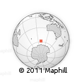 Outline Map of the Area around 58° 15' 56" S, 100° 22' 30" E, rectangular outline