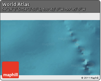 Satellite 3D Map of the Area around 58° 15' 56" S, 100° 13' 29" W