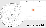 Blank Location Map of the area around 58° 15' 56" S, 101° 13' 29" E