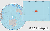 Gray Location Map of the area around 58° 15' 56" S, 101° 13' 29" E
