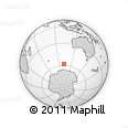 Outline Map of the Area around 58° 15' 56" S, 102° 4' 29" E, rectangular outline