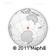 Outline Map of the Area around 58° 15' 56" S, 118° 13' 29" E, rectangular outline