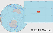 Gray Location Map of the area around 58° 15' 56" S, 119° 4' 29" E