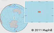 Gray Location Map of the area around 58° 15' 56" S, 120° 46' 30" E