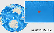 Shaded Relief Location Map of the area around 58° 15' 56" S, 120° 46' 30" E