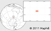Blank Location Map of the area around 58° 15' 56" S, 121° 37' 30" E